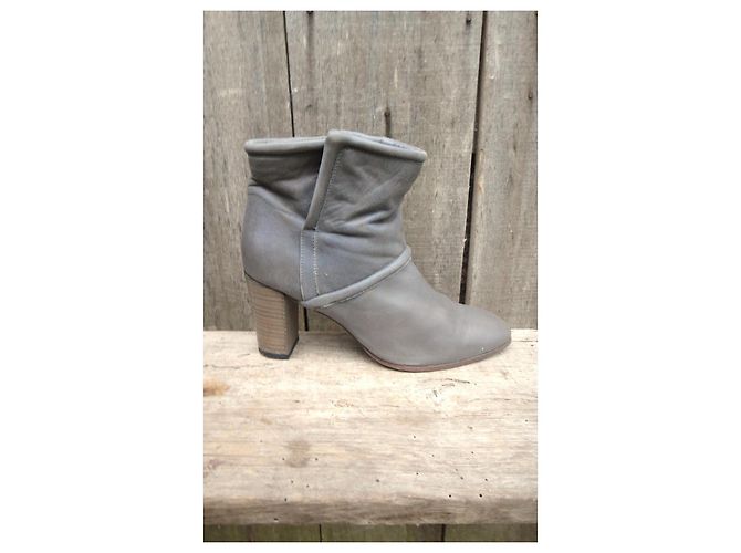 Botines de piel grises Comptoir Des Cotonniers - vista 8