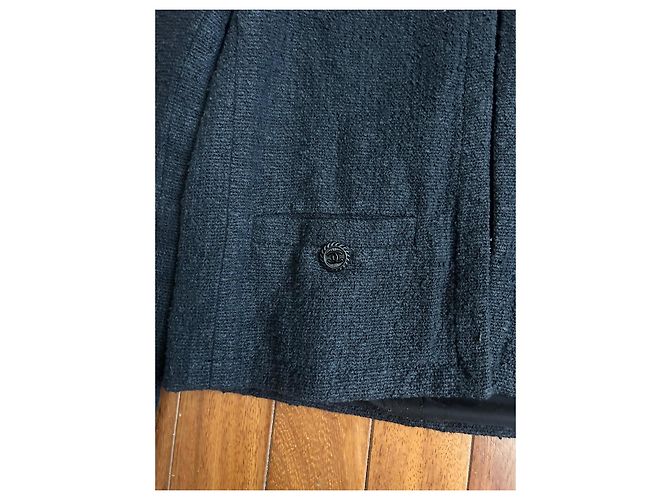 Chanel Uniform schwarze Tweedjacke XS - Ansicht 3