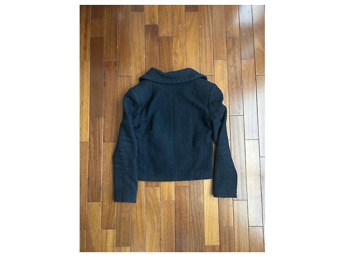 Chanel Uniform schwarze Tweedjacke XS - Ansicht 6
