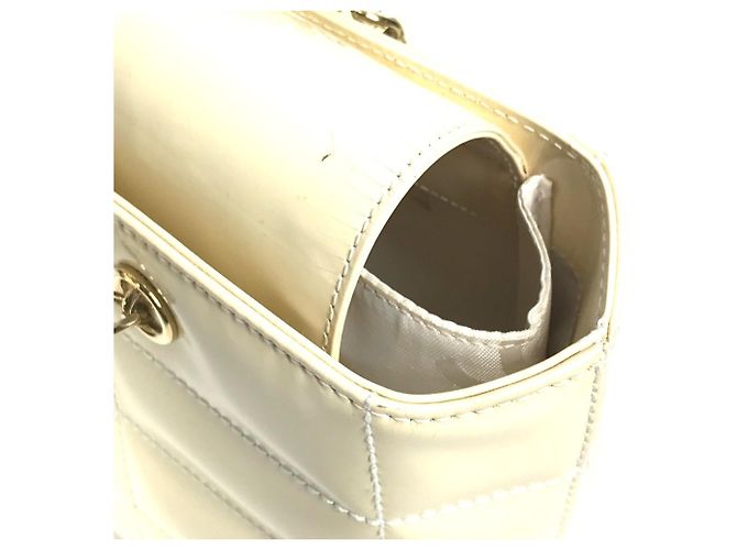Borsa Chocolate Bar con Logo CC Coco di Chanel Bianco Giallo - vista 10