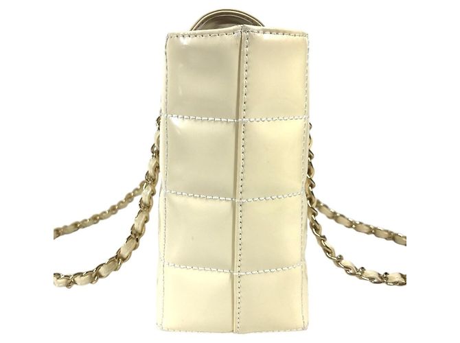 Borsa Chocolate Bar con Logo CC Coco di Chanel Bianco Giallo - vista 4