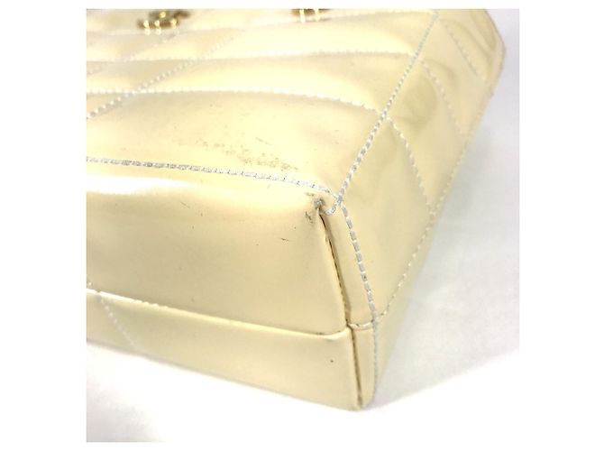 Borsa Chocolate Bar con Logo CC Coco di Chanel Bianco Giallo - vista 6