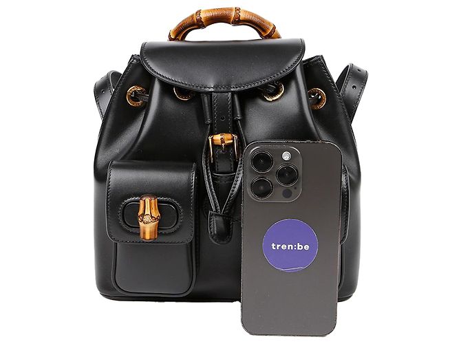 Bamboo Gucci Mochila de bambú Negro - vista 9