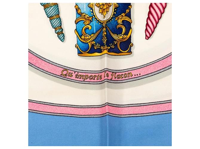 Hermès Botella de Bufanda de Seda Hermes Azul - vista 4