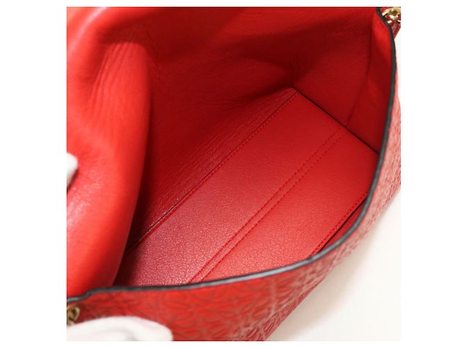 Borsa a spalla in pelle di vitello rossa Loewe Rosso - vista 3