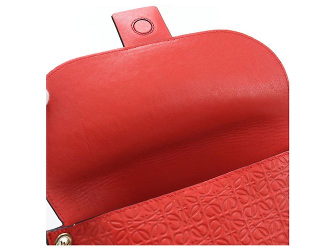 Borsa a spalla in pelle di vitello rossa Loewe Rosso - vista 4