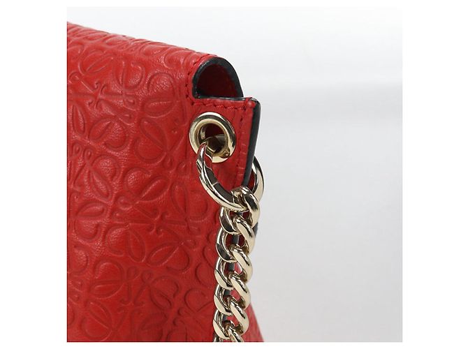 Borsa a spalla in pelle di vitello rossa Loewe Rosso - vista 5