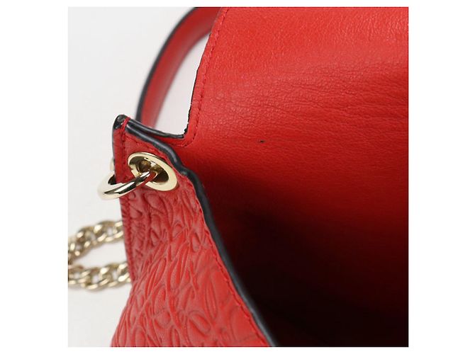 Borsa a spalla in pelle di vitello rossa Loewe Rosso - vista 6