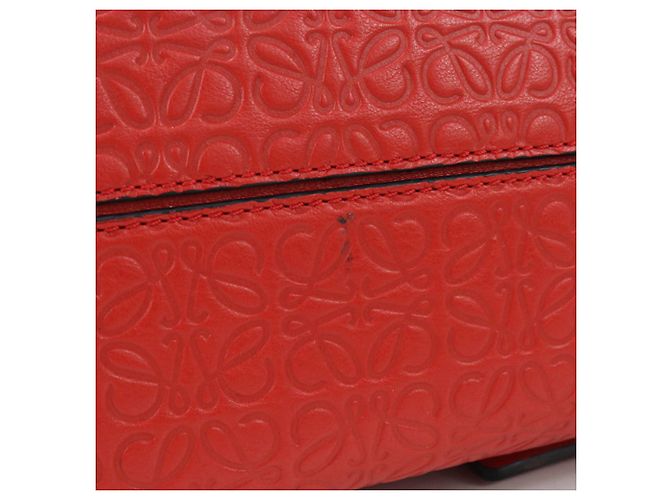 Borsa a spalla in pelle di vitello rossa Loewe Rosso - vista 7