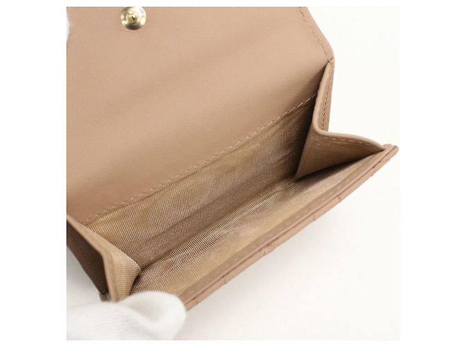 Christian Dior Beige Leather Tri-fold Wallet - view 5