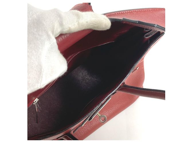 Borsa Tote Hermès Birkin 35 Rosso - vista 11