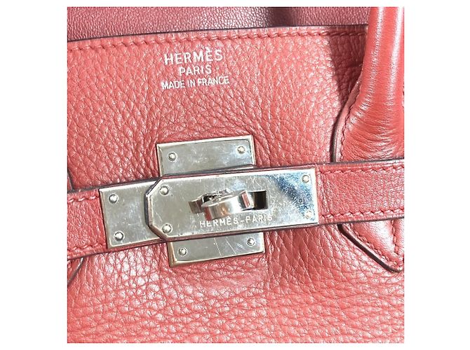 Borsa Tote Hermès Birkin 35 Rosso - vista 14
