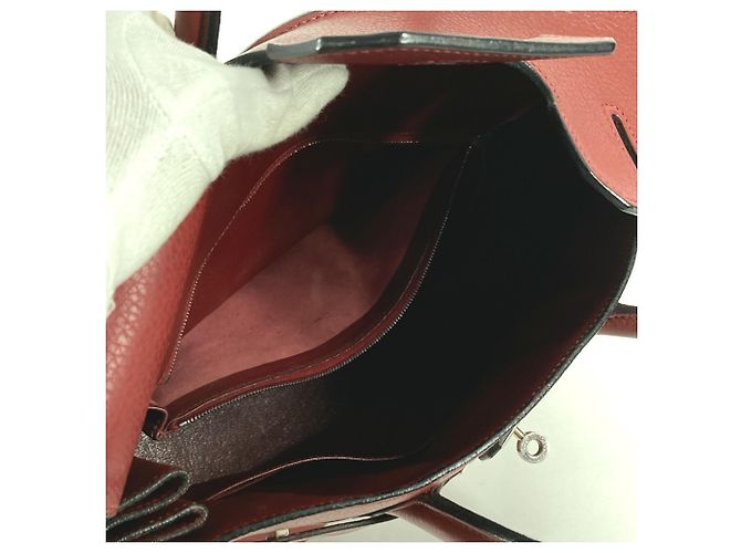 Borsa Tote Hermès Birkin 35 Rosso - vista 16