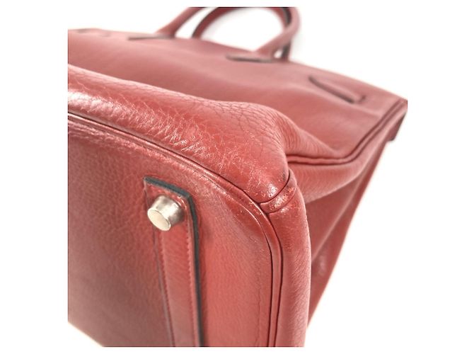 Borsa Tote Hermès Birkin 35 Rosso - vista 4