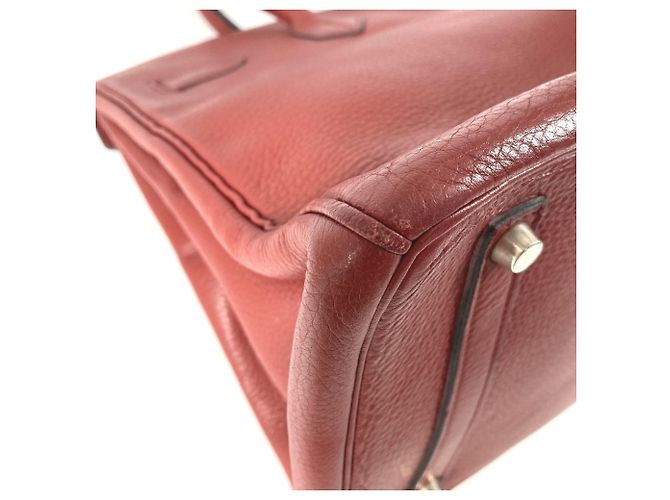Borsa Tote Hermès Birkin 35 Rosso - vista 5