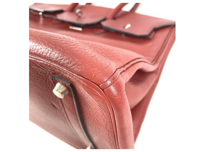 Borsa Tote Hermès Birkin 35 Rosso - vista 6