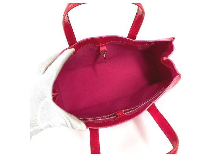 Borsa Tote Wilshire Boulevard in Monogram Vernis di Louis Vuitton Rosa - vista 13