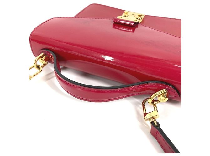 Borsa Monceau BB in Monogram Vernis di Louis Vuitton Rosa Porpora - vista 9