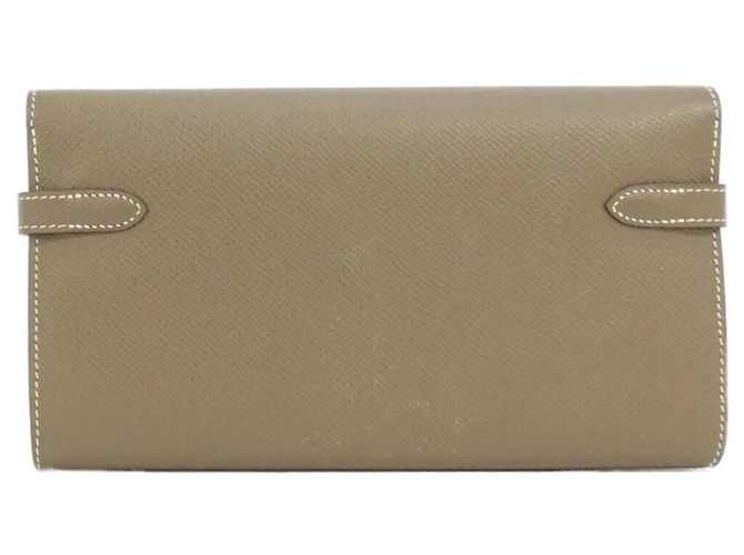 Hermès Cartera Hermes Kelly Classic 051300CK Gris pardo - vista 2