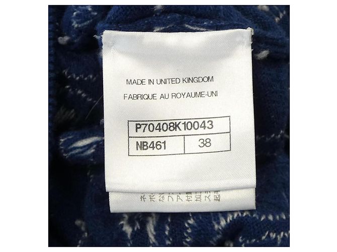 Chanel P70408K10043 Cashmere Hoodie Weiß Blau - Ansicht 4