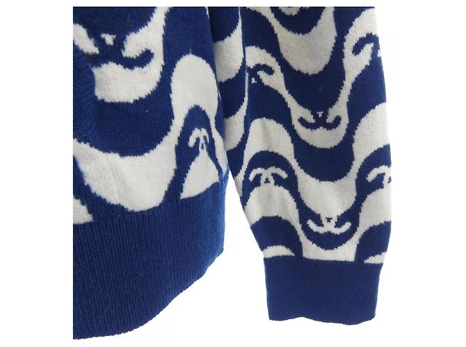 Chanel P70408K10043 Cashmere Hoodie Weiß Blau - Ansicht 7