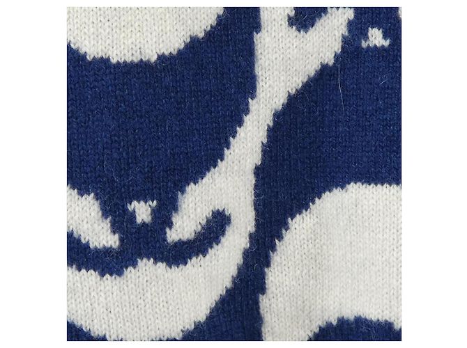 Chanel P70408K10043 Cashmere Hoodie Weiß Blau - Ansicht 8
