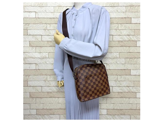 Borsa a Spalla Louis Vuitton Olaf PM Damier Marrone - vista 2