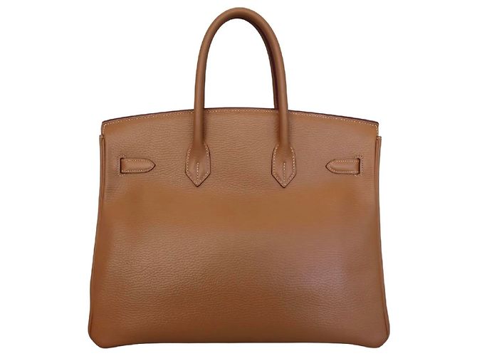 Borsa Hermès Birkin in Ardennes marrone con hardware dorato 35 - vista 2