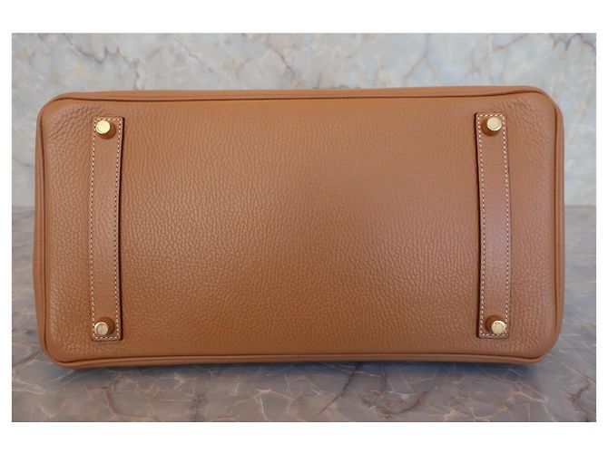 Borsa Hermès Birkin in Ardennes marrone con hardware dorato 35 - vista 5