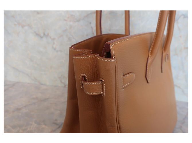 Borsa Hermès Birkin in Ardennes marrone con hardware dorato 35 - vista 7