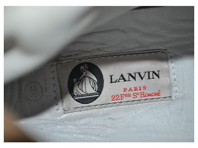 Tênis Lanvin de couro preto multicolorido 38 IT Multicor - vista 6