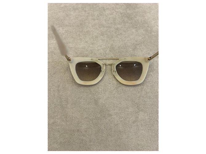 Gafas de sol Prada Cat-Eye en acetato Beige - vista 3