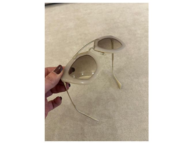 Gafas de sol Prada Cat-Eye en acetato Beige - vista 5