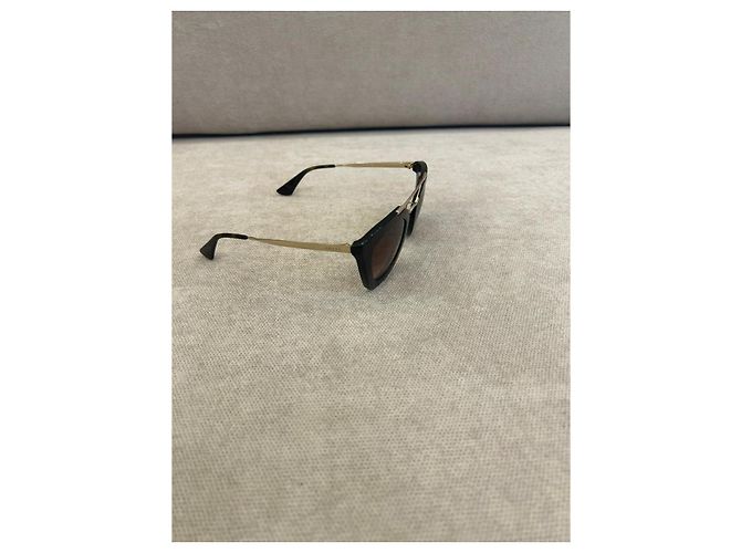 Gafas de sol Prada Cat-Eye en acetato carey lentes degradadas Marrón oscuro - vista 3