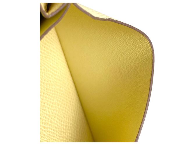 Monedero Mini Bearn de Hermès Amarillo - vista 11