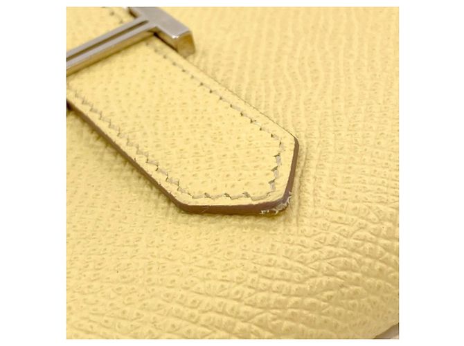 Monedero Mini Bearn de Hermès Amarillo - vista 13