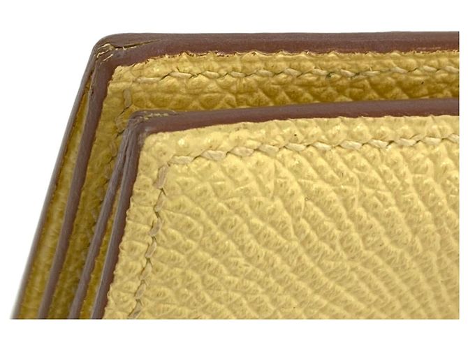 Monedero Mini Bearn de Hermès Amarillo - vista 17