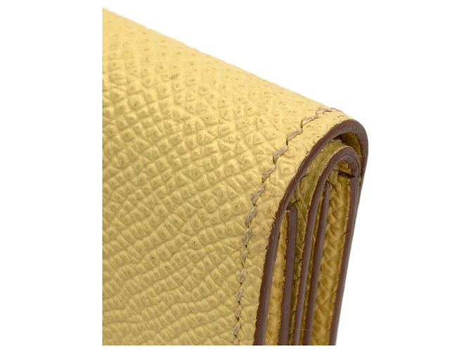 Monedero Mini Bearn de Hermès Amarillo - vista 20
