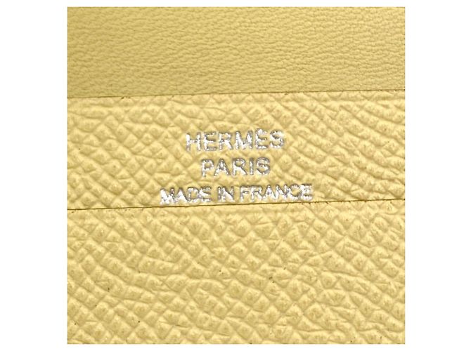 Monedero Mini Bearn de Hermès Amarillo - vista 5