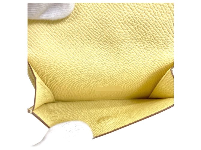 Monedero Mini Bearn de Hermès Amarillo - vista 6