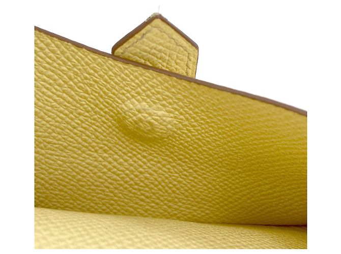Monedero Mini Bearn de Hermès Amarillo - vista 9