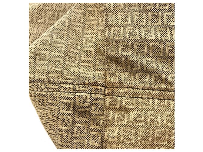 Sac fourre-tout Fendi Zucchino Beige - vue 19