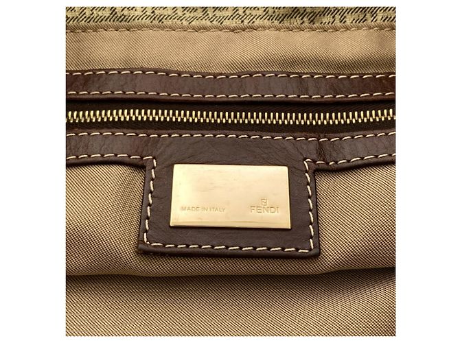 Sac fourre-tout Fendi Zucchino Beige - vue 6