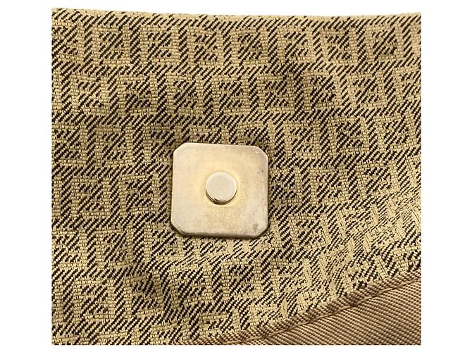 Sac fourre-tout Fendi Zucchino Beige - vue 9