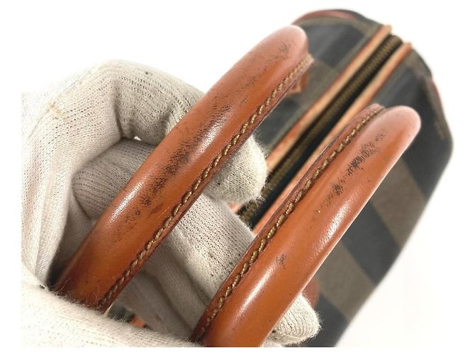Fendi Vintage Pecan Mini Boston Handtasche Khaki - Ansicht 13