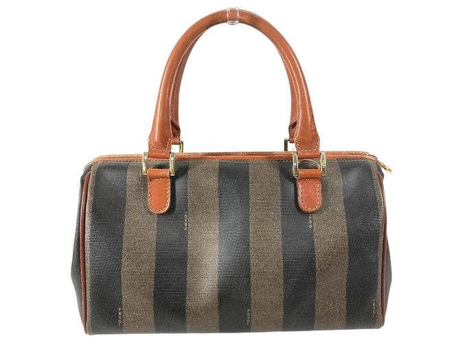 Fendi Vintage Pecan Mini Boston Handtasche Khaki - Ansicht 2