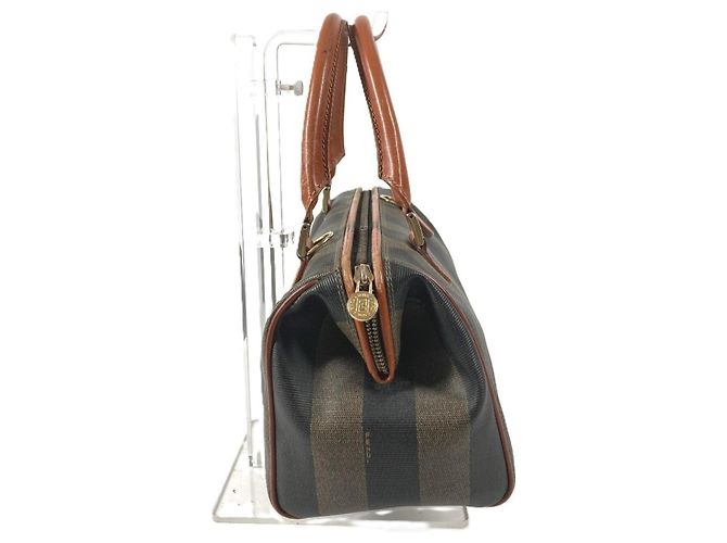 Fendi Vintage Pecan Mini Boston Handtasche Khaki - Ansicht 4