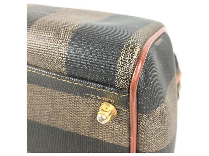 Fendi Vintage Pecan Mini Boston Handtasche Khaki - Ansicht 6