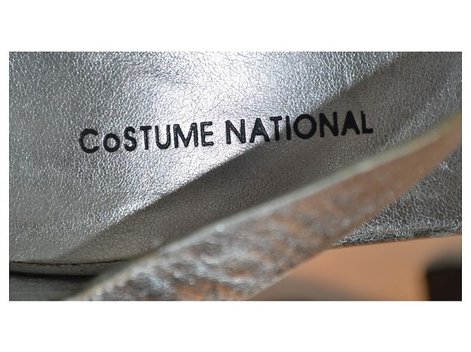Sandali Costume National in pelle argento 37 IT - vista 7
