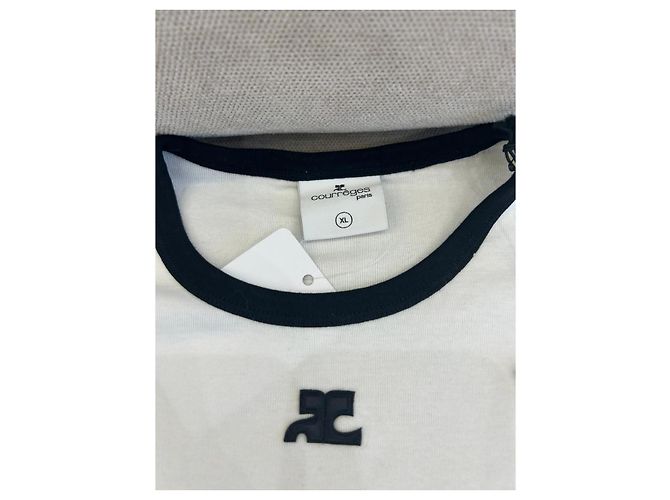 Courreges Camiseta Courrèges con detalle contrastante de algodón blanco - vista 4